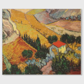 Vincent van Gogh - Landschaft, Haus und Plowman Geschenkpapier (Flach)