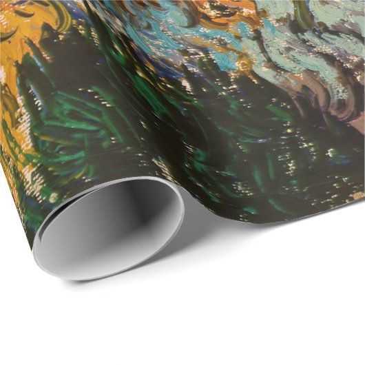 Vincent van Gogh - Landschaft, Haus und Plowman Geschenkpapier (Rolleneckpunkt)