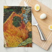 Vincent van Gogh - Landschaft, Haus und Plowman Geschirrtuch (Viertel Falte)