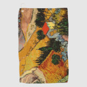 Vincent van Gogh - Landschaft, Haus und Plowman Golfhandtuch (Vorderseite)