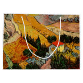 Vincent van Gogh - Landschaft, Haus und Plowman Große Geschenktüte (Rückseite)