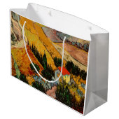 Vincent van Gogh - Landschaft, Haus und Plowman Große Geschenktüte (Rückseite Schrägansicht)