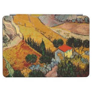 Vincent van Gogh - Landschaft, Haus und Plowman iPad Air Hülle