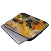 Vincent van Gogh - Landschaft, Haus und Plowman Laptopschutzhülle (Vorne Knopf)