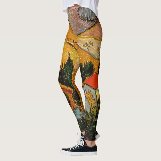 Vincent van Gogh - Landschaft, Haus und Plowman Leggings (Links)