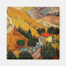 Vincent van Gogh - Landschaft, Haus und Plowman