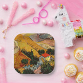 Vincent van Gogh - Landschaft, Haus und Plowman Pappteller (Party)