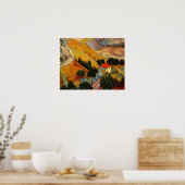 Vincent van Gogh - Landschaft, Haus und Plowman Poster (Küche)