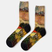 Vincent van Gogh - Landschaft, Haus und Plowman Socken (Linkes Detail)