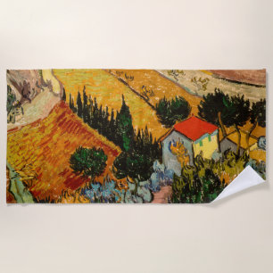 Vincent van Gogh - Landschaft, Haus und Plowman Strandtuch