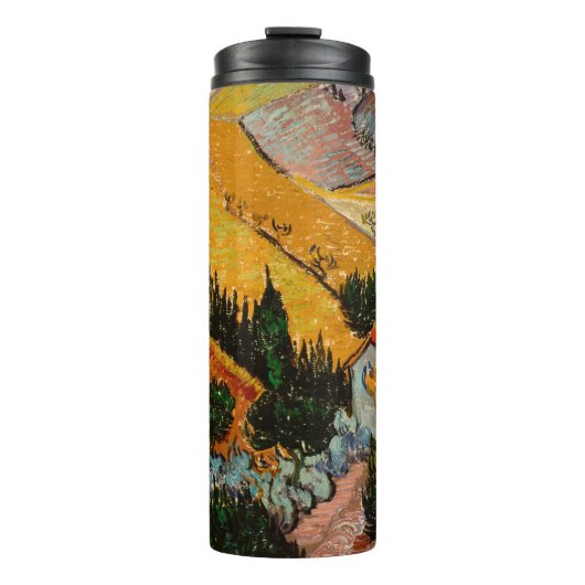Vincent van Gogh - Landschaft, Haus und Plowman Thermosbecher (Vorderseite)