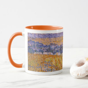 Vincent van Gogh - Landschaft in Auvers bei Regen Tasse