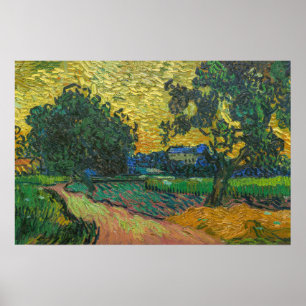 Vincent van Gogh - Landschaft in der Dämmerung Poster