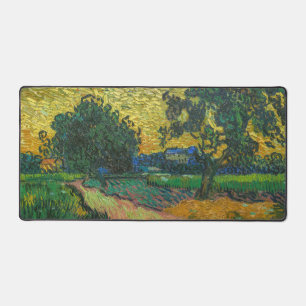 Vincent van Gogh - Landschaft in der Dämmerung Schreibtischunterlage
