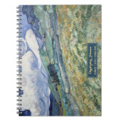 Vincent Van Gogh Landschaft Kunst Gold Monogrammie Notizblock (Vorderseite)
