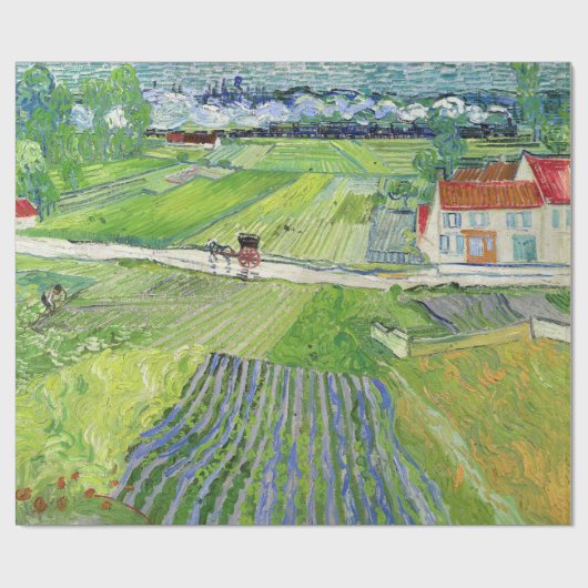 Vincent van Gogh - Landschaft mit Beförderung & Zu Geschenkpapier (Flach)