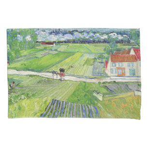 Vincent van Gogh - Landschaft mit Beförderung & Zu Kissenbezug