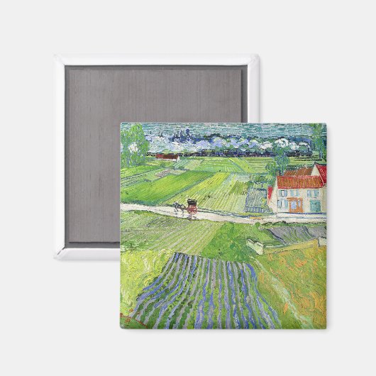 Vincent van Gogh - Landschaft mit Beförderung & Zu Magnet (Vorderseite/Rückseite)