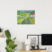 Vincent van Gogh - Landschaft mit Beförderung & Zu Poster (Heimbüro)