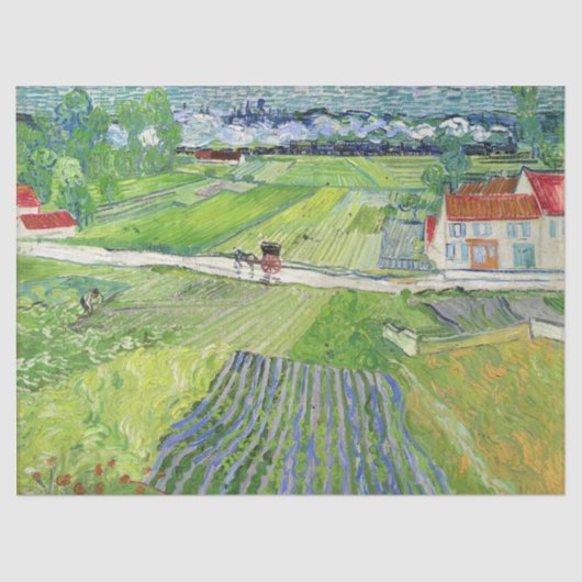 Vincent van Gogh - Landschaft mit Beförderung & Zu Seidenpapier (Vorderseite)