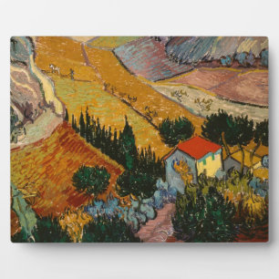 Vincent van Gogh   Landschaft mit Haus & Plowman Fotoplatte
