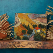 Vincent van Gogh | Landschaft mit Haus & Plowman Fotoplatte (Seite)