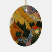 Vincent van Gogh | Landschaft mit Haus & Plowman Keramik Ornament (Rechts)