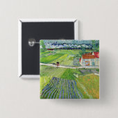 Vincent van Gogh - Landschaft mit Kutsche & Zug Button (Vorne & Hinten)