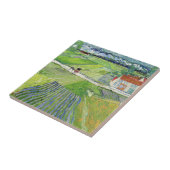 Vincent van Gogh - Landschaft mit Kutsche & Zug Fliese (Seite)