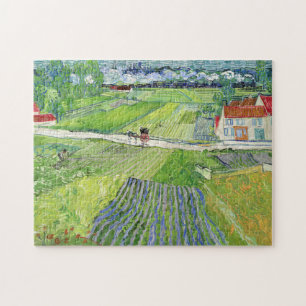 Vincent van Gogh - Landschaft mit Kutsche & Zug Puzzle
