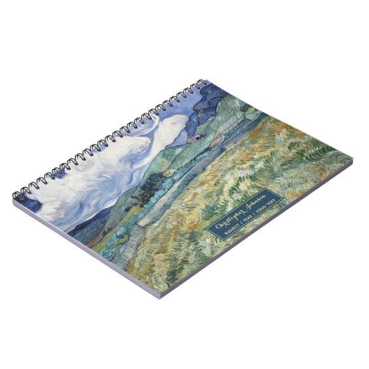 Vincent Van Gogh Landschaft Mit Monogramm Notizblock (Linke Seite)