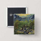Vincent van Gogh - Landschaft mit Olivenbäumen Button (Vorne & Hinten)
