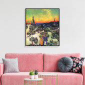 Vincent Van Gogh - Landschaft mit paare Fine Art Leinwanddruck (Insitu (Wohnzimmer))
