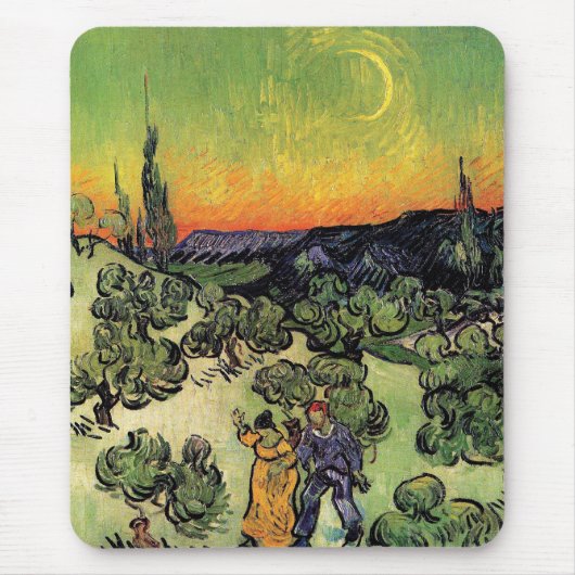 Vincent Van Gogh - Landschaft mit paare Fine Art Mousepad (Vorne)