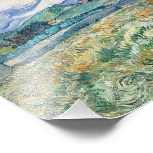 Vincent Van Gogh - Landschaft von Saint-Remy Fotodruck (Ecke)