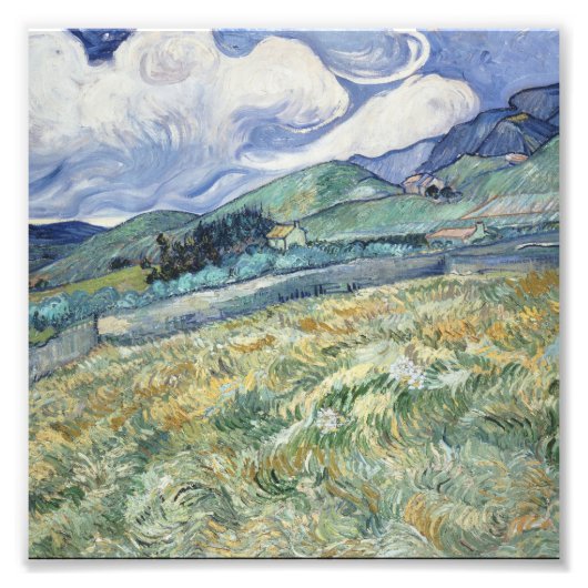 Vincent Van Gogh - Landschaft von Saint-Remy Fotodruck (Vorne)