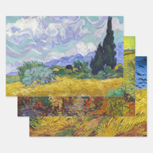 Vincent Van Gogh - Landschaften Auswahl Geschenkpapier Set