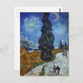 Vincent Van Gogh Landstraße in der Provence Postkarte (Vorne/Hinten)