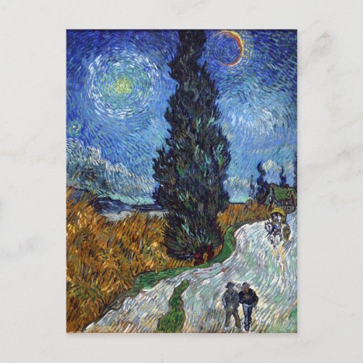 Vincent Van Gogh Landstraße in der Provence Postkarte (Vorderseite)