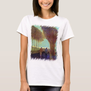 Vincent Van Gogh - Landstraße mit zwei Figuren T-Shirt