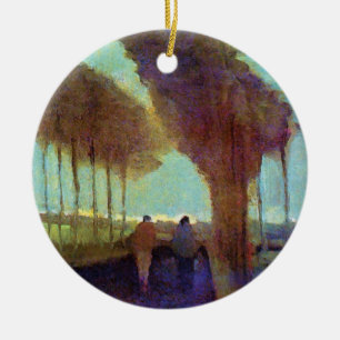 Vincent Van Gogh - Landstraße mit zwei Zahlen Keramik Ornament