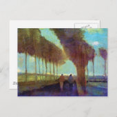Vincent Van Gogh - Landstraße mit zwei Zahlen Postkarte (Vorne/Hinten)