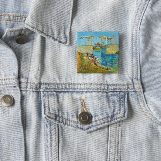 Vincent van Gogh - Langlois Bridge bei Arles #1 Button (Beispiel)