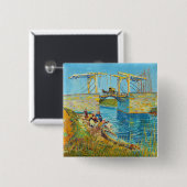 Vincent van Gogh - Langlois Bridge bei Arles #1 Button (Vorne & Hinten)