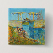 Vincent van Gogh - Langlois Bridge bei Arles #1 Button (Vorderseite)