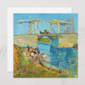 Vincent van Gogh - Langlois Bridge bei Arles #1 Einladung (Vorne/Hinten)