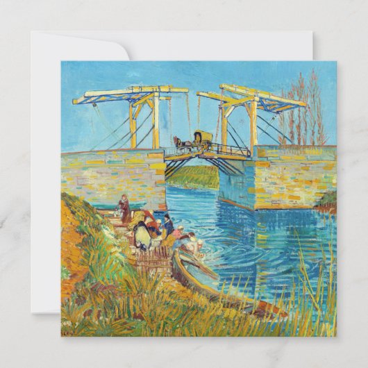 Vincent van Gogh - Langlois Bridge bei Arles #1 Einladung (Vorderseite)