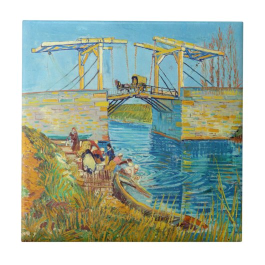 Vincent van Gogh - Langlois Bridge bei Arles #1 Fliese (Vorderseite)
