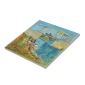 Vincent van Gogh - Langlois Bridge bei Arles #1 Fliese (Seite)