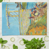 Vincent van Gogh - Langlois Bridge bei Arles #1 Geschirrtuch (Gefaltet)